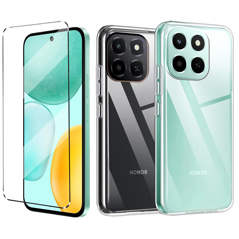 Photos - Case HuiYouMY 2-in-1 Compatible with Honor X6C Phone case with 1 Pack Tempered Glass Screen Protector for Honor X6C, Slim Fi