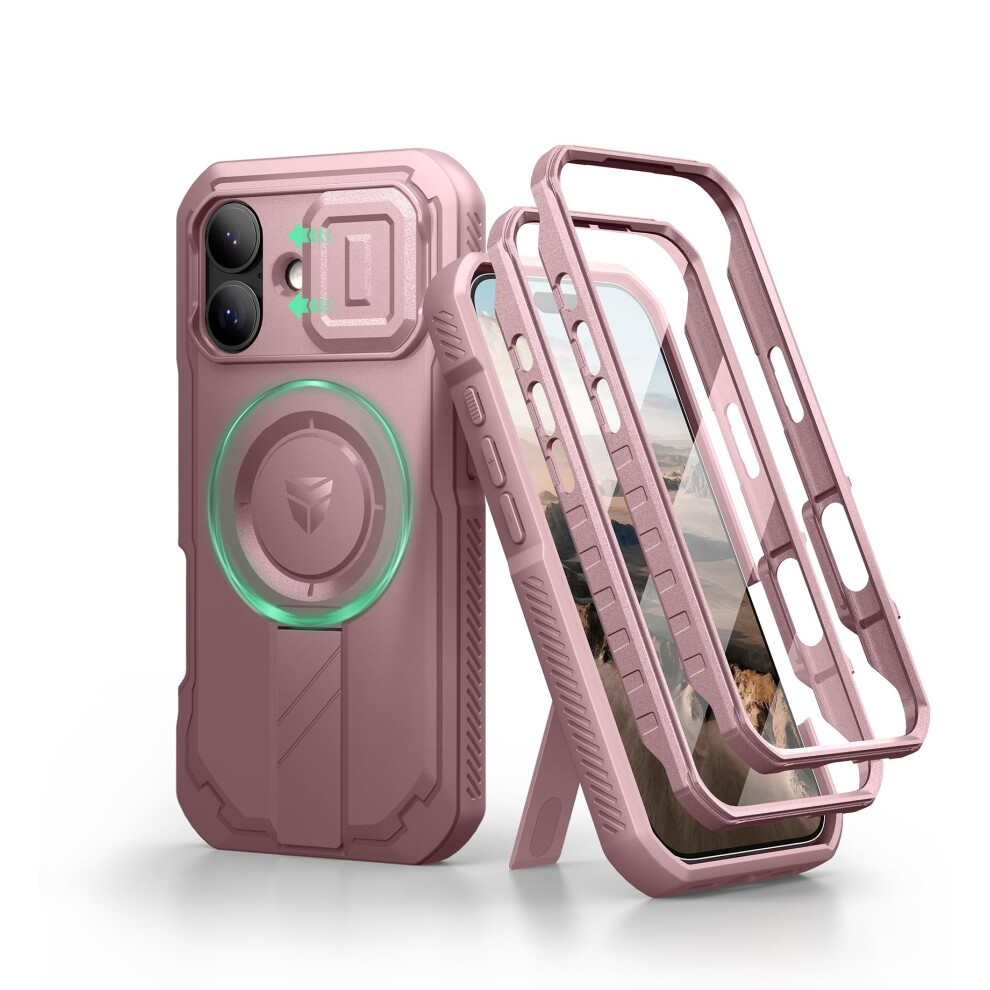 Dexnor For Iphone 17 Case With Slide Camera Cover & Adjustable Kickstand & Built-In Screen Protector, Rugged Shockproof Bumper Cases Heavy-Duty 6977140255369