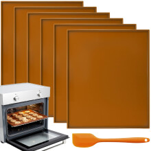 6PCS Silicone Mats for Cosori CP267FD Dehydrator, Nonstick Trays with Raised Edge, Reusable Easy Clean