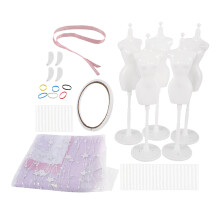 3Sets DIY Kids Knutselpakket Stof Poppenkleding Modeontwerp