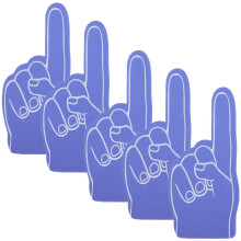 15Pcs Blue Foam Fingers Cheer Props Eva Material for Party and Sports
