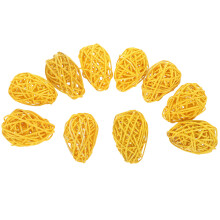 40St Rattan Gele Paasornamenten Compact Voor Party Decor