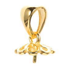Gele S925 Zilveren Pinch Bails Charm Connectors Voor Sieraden