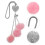 2St Roze Auto Hanger Hart Pomp Alloy Decor Vrouwen 11