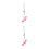 2St Roze Auto Hanger Hart Pomp Alloy Decor Vrouwen 6