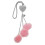 2St Roze Auto Hanger Hart Pomp Alloy Decor Vrouwen 2