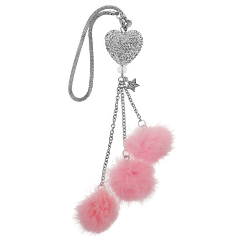2St Roze Auto Hanger Hart Pomp Alloy Decor Vrouwen 1