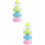 2St Baby Snack En Formule Container 3-Secties Stapelbaar Multi 7