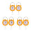 3Pairs Lightweight Handheld Spring Scale Yellow Multipurpose Home Tool 8