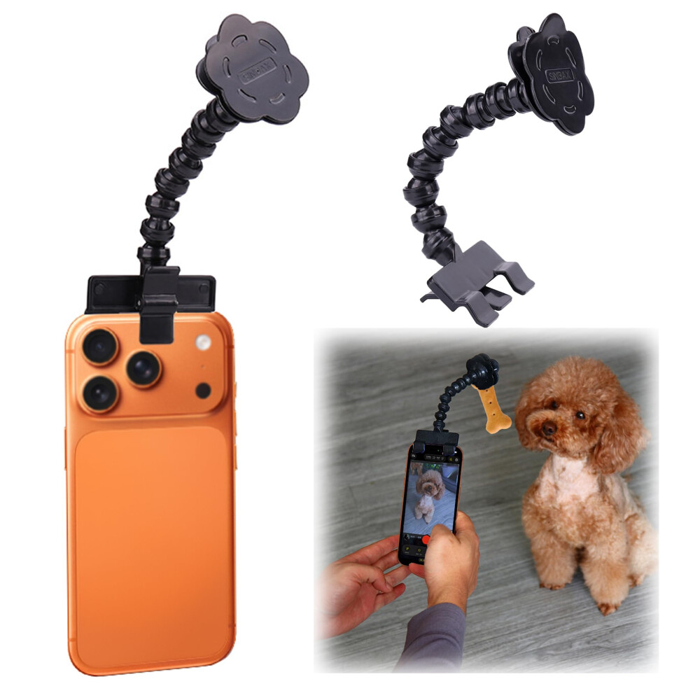Pet Selfie Stick With Holder, 360 Rotating Dog Selfie Clip For Smartphones Black 9053599153184