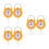 3Pairs Lightweight Handheld Spring Scale Yellow Multipurpose Home Tool 5