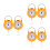 3Pairs Lightweight Handheld Spring Scale Yellow Multipurpose Home Tool 9