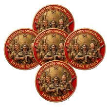 Collectible Challenge Coin Set, 3D Relief Bronze Lifetime Member, Freedom Theme (5PCS)