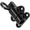 Door Latch Automatic SelfClosing Black Aluminum Alloy Spring Latch with Pull Ring 5Pcs 5