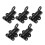 Door Latch Automatic SelfClosing Black Aluminum Alloy Spring Latch with Pull Ring 5Pcs 1