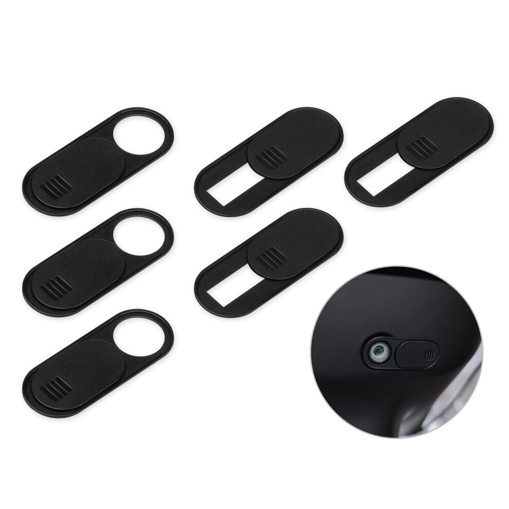 Webcam Privacy Cover For Tesla Model 3 Y And Laptops, Ultra Thin Camera Cover Slider 6 Pack Black 9455672826501