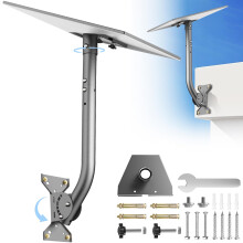 Adjustable Wall and Roof Mount for Starlink Gen 3, 360 Rotation, Weatherproof Stainless Steel, Easy Installation
