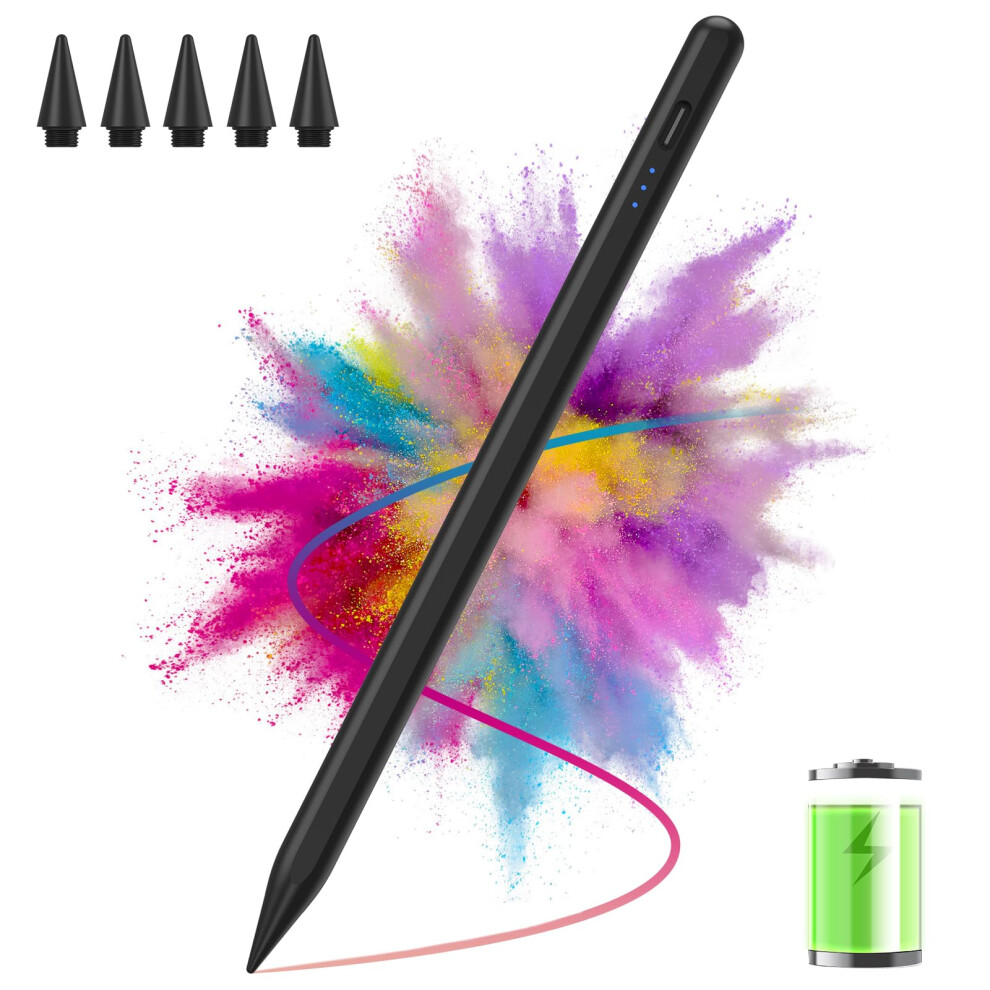 Alternative Stylus Pen For Apple Pencil And Ipad 20182025 With Palm Rejection, Tilt, Fast Charging, Black 9455672826877