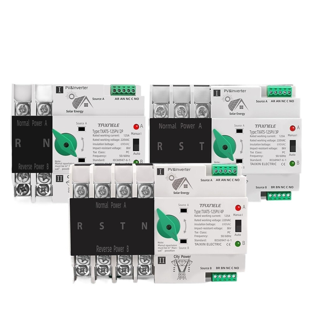 Din Rail Automatic Transfer Switch 2P 63A For Pv Inverter Dual Power Selection Uninterrupted 9070919946158