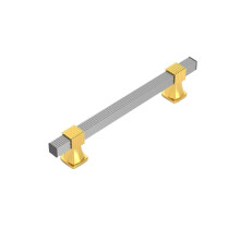 Cabinet Door Handle Set Concealed Modern Zinc Alloy Nonlocking Gray 178x14x31mm 2 Pack