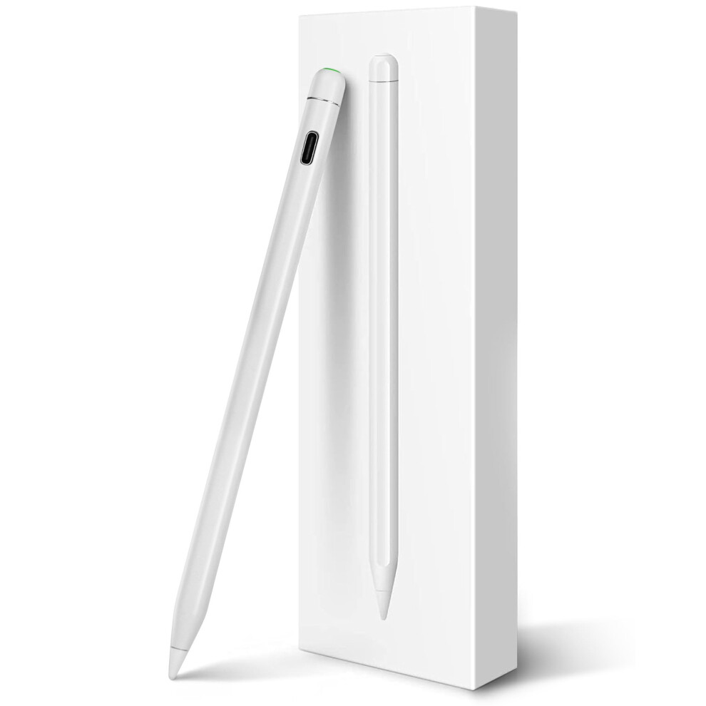 Stylus Pen For Ipad With Palm Rejection, Tilt Sensitivity, Magnetic Attachment, Fast Charging, White 9053599154655