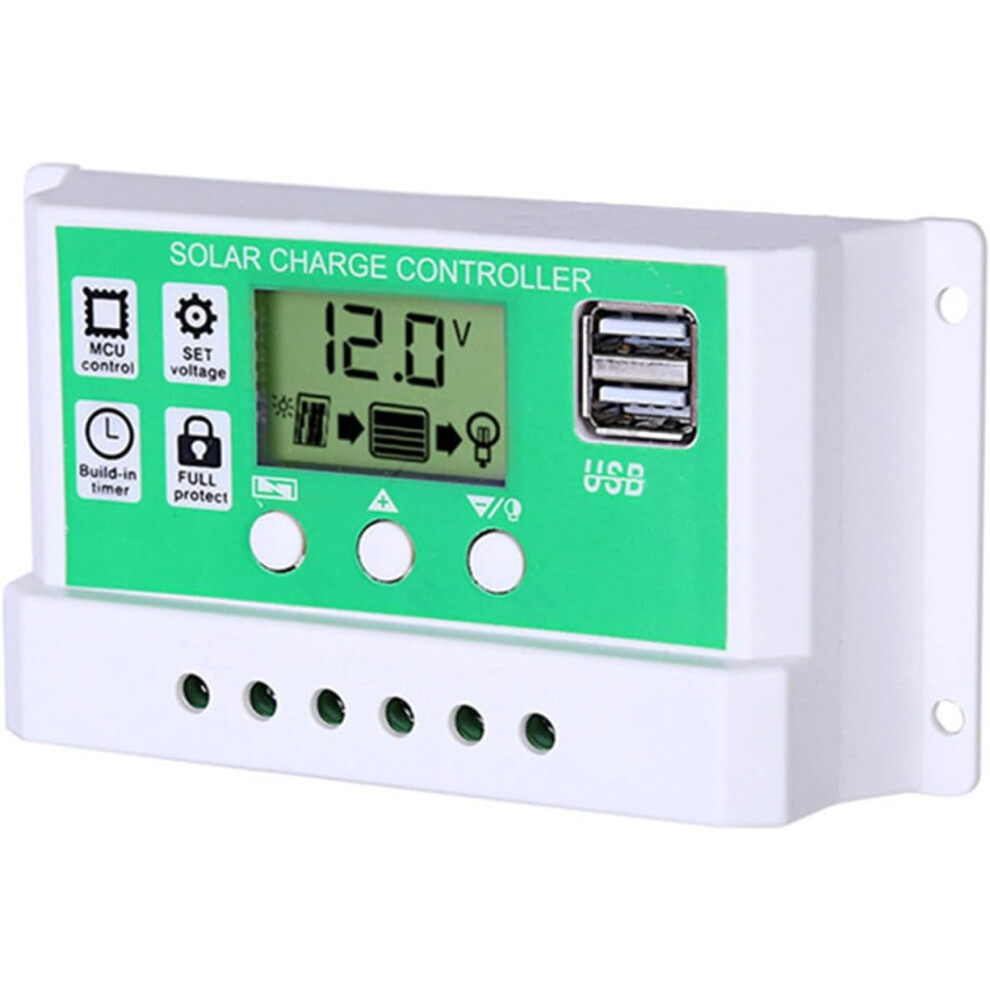 10A 12V 24V Pwm Solar Charge Controller With Lcd Display For Lithium And Lead Acid Batteries 9070919946226