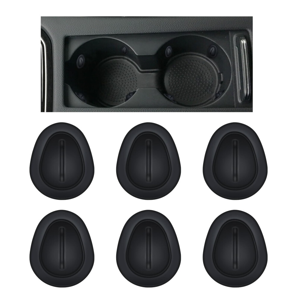 Car Cup Holder Insert Silicone Antishake Coasters With Adhesive For Car Truck Suv 6Pcs 9053599154761
