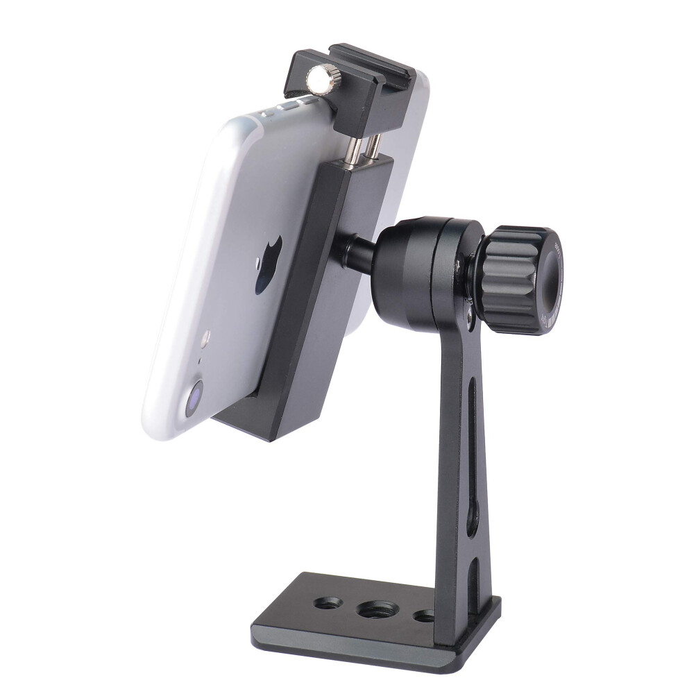 Smartphone Tripod Mount With Cold Shoe, 360 Rotating Metal Phone Holder For Vlogging 9070919970153