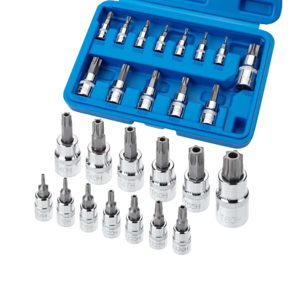 Torx Bit Socket Set 13Pcs Tt8tt60 Tamper Proof Security Chrome Vanadium For Automotive 9455672827713
