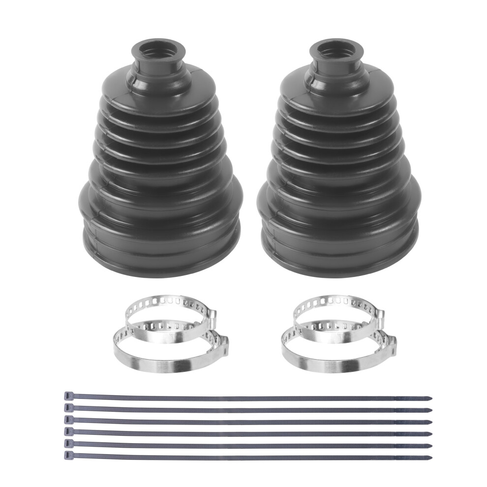 2Pcs Universal Cv Boot Kit With Clamps And Ties, Silicone Split Axle Boot For Most Vehicles 9053599155393