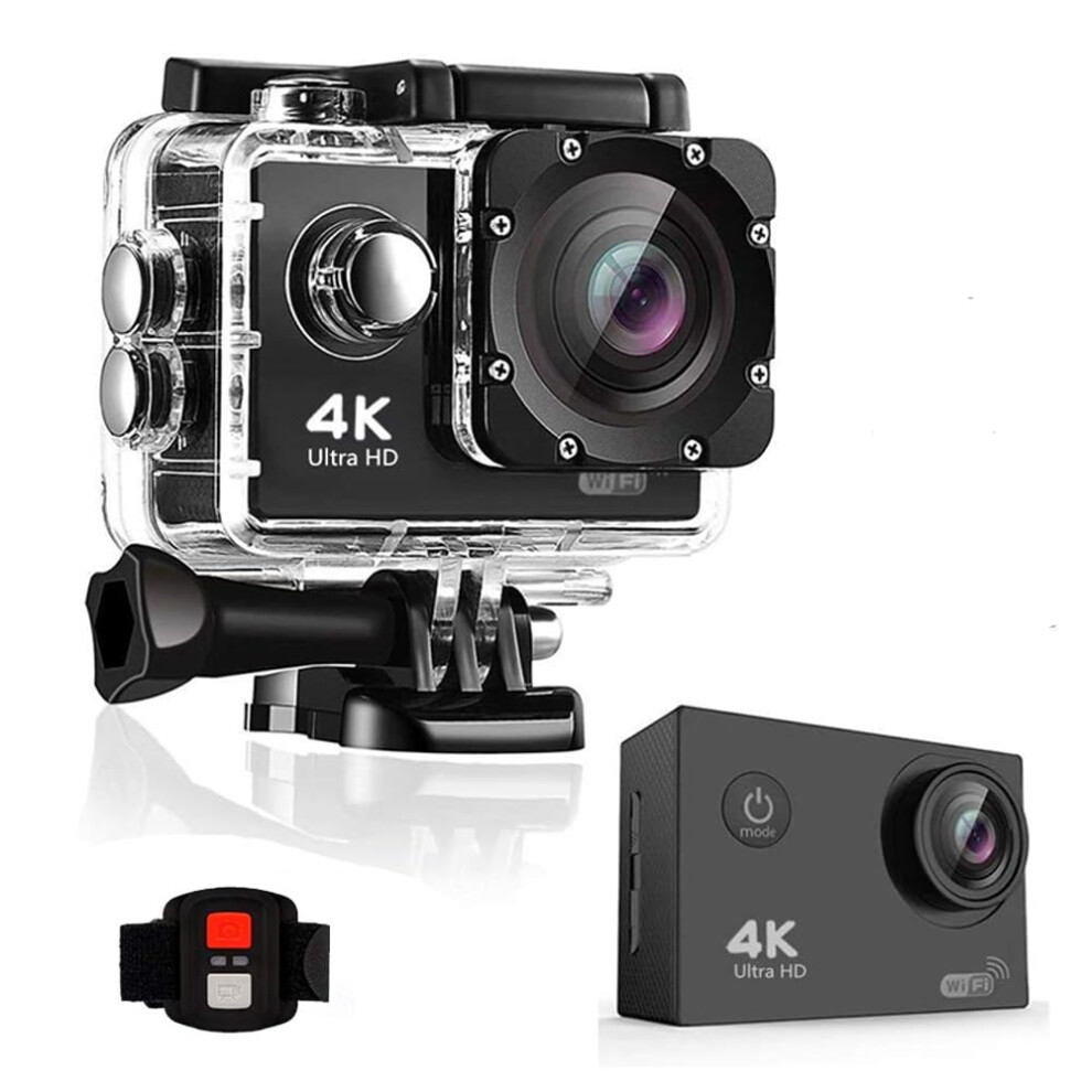 4K Action Camera 20Mp Wifi Waterproof Sports Cam 30M Underwater Ultra Hd 170 Wideangle With Remote And Accessories Kit 9044945407754