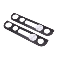 2Pcs Sliding Camera Privacy Cover for Smartphone Front and Rear Lens Protection Silver