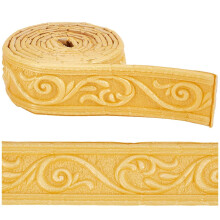 Gold 3D Peel and Stick Crown Molding, Flexible Waterproof Self Adhesive Wall Trim 7.38FT