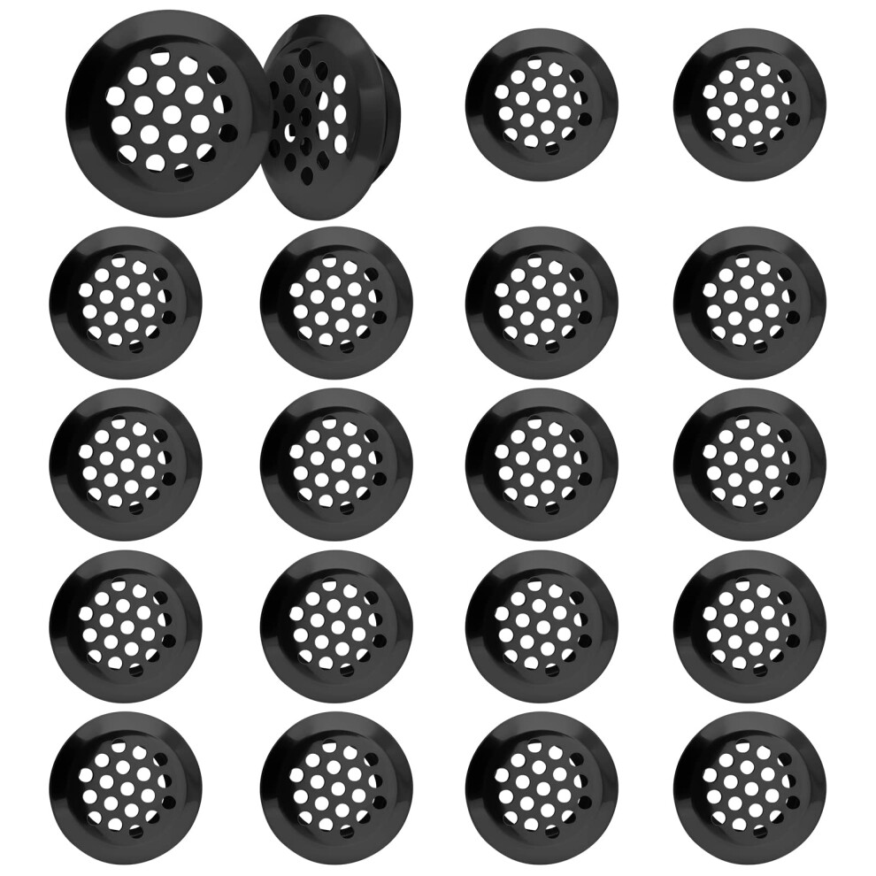 20Pcs 1 Inch Stainless Steel Air Vent Covers, Round Mesh Soffit Vents For Cabinets And Wardrobes 9044945407846
