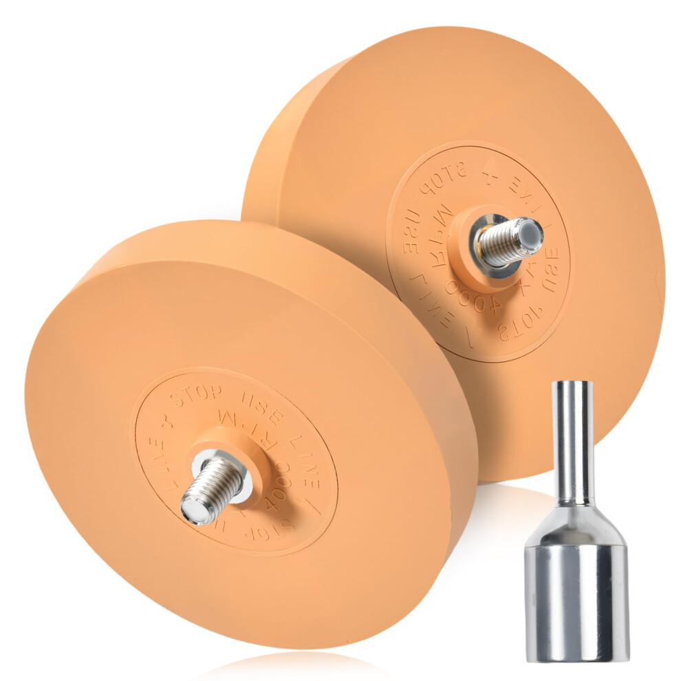 2 Pack Decal Remover Wheel Rubber Eraser For Drill Quick Paintsafe Vinyl Sticker Removal 9053599156697