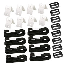 Pool Solar Cover Reel Attachment Kit with Durable Waterproof Straps for Easy Pool Blanket Install