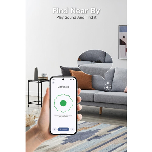 4 Pack Bluetooth Smart Tracker Tags for Android, Google Find My Device Compatible, Waterproof 1