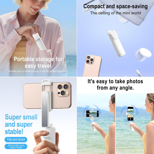 Selfie Stick Tripod with Bluetooth Remote, Pocket Size 360 Rotation Phone Stand for iPhone Android 1