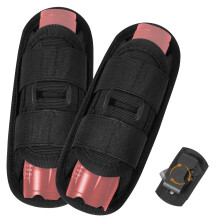 2 Pack Tactical Flashlight Holster with 360 Rotatable Clip, MOLLE Compatible Duty Belt Holder for Police