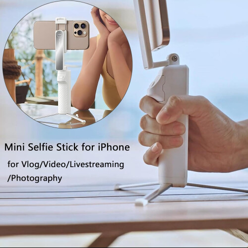 Selfie Stick Tripod with Bluetooth Remote, Pocket Size 360 Rotation Phone Stand for iPhone Android 2