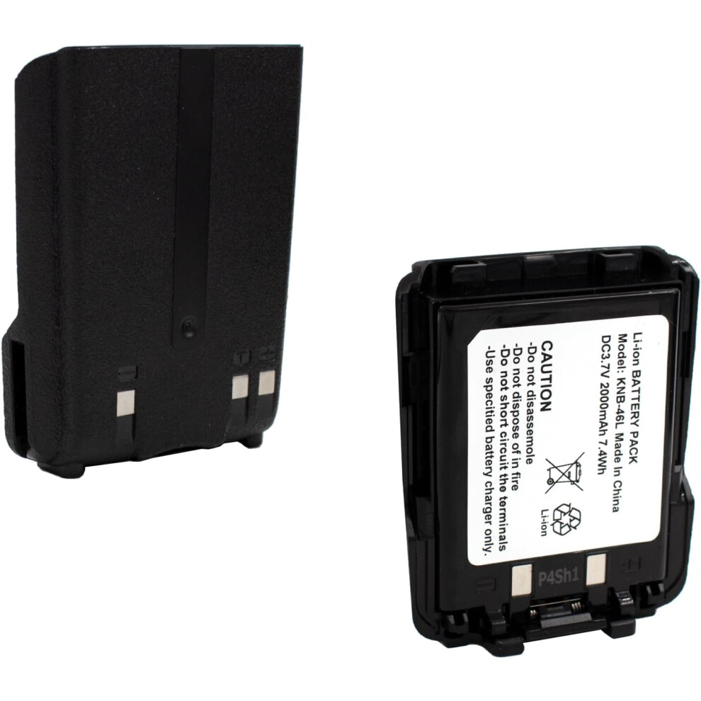 2Pack Knb46l Liion Battery Replacement For Kenwood Tk3230 Tk3238 3.7V 2000Mah Longlasting Power 9174973490418