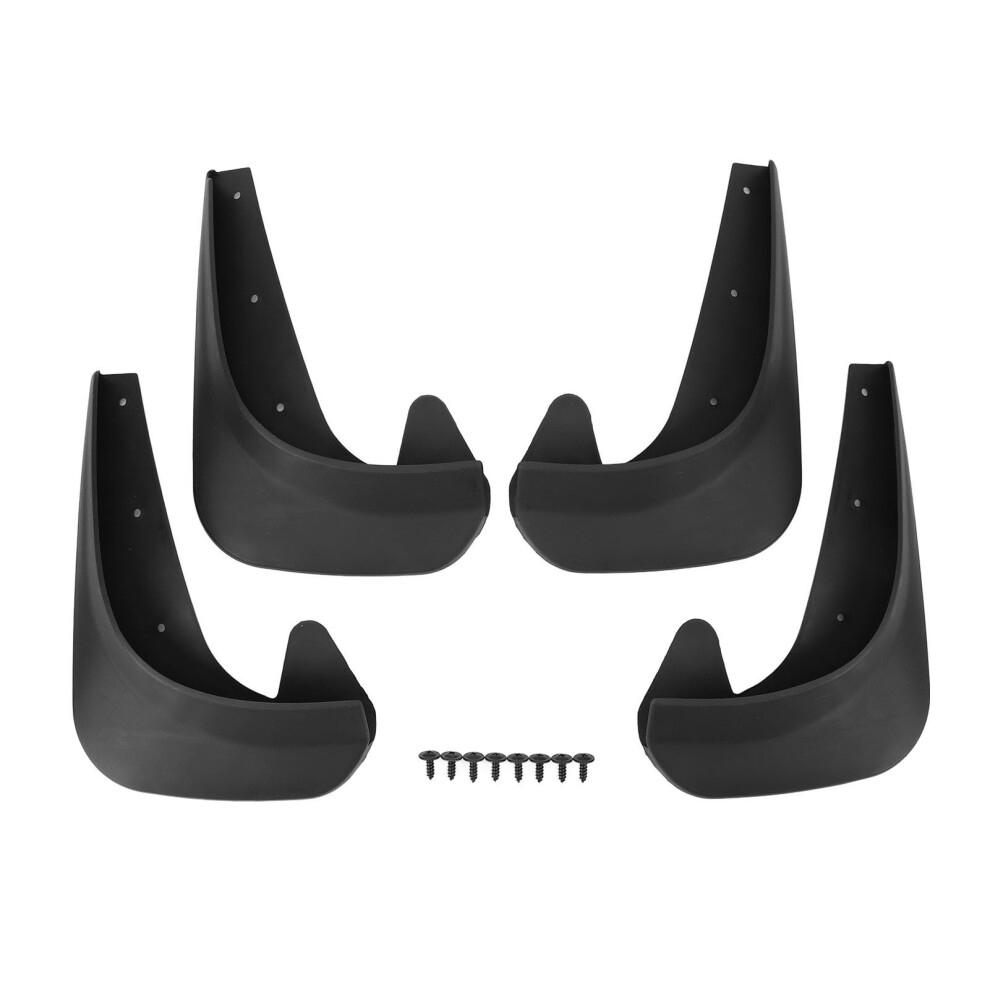 4Pcs Universal Mud Flaps Efficient Mud Blocking No Drilling Splash Guards For Car Truck Suv Black 9053599157632