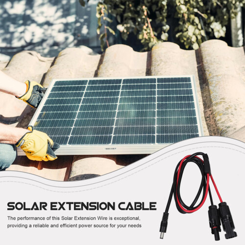 Solar Extension Cable with Connectors for Max Power Transfer and Outdoor Solar Panel Flex Use 2