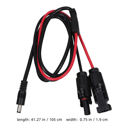Solar Extension Cable with Connectors for Max Power Transfer and Outdoor Solar Panel Flex Use 1