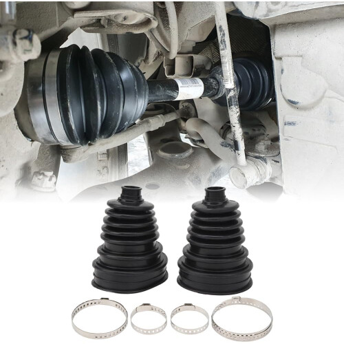 CV Joint Boot Kit Universal Silicone Dustproof Front Rear Axle Replacement with Clamps 2