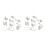 2St Metalen Breinpuzzelring Slim 9