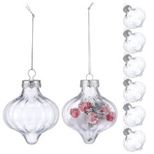 24Pcs Clear Xmas Tree Ball Ornaments for Christmas Decor