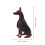 3Pcs Brown Plastic Simulation Dog Figurines for Nursery and Desktop 3