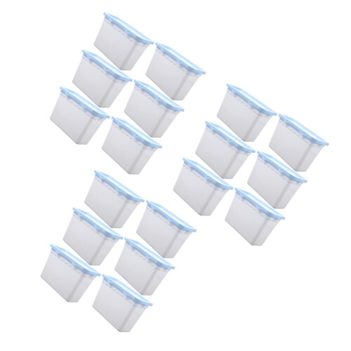 18Pcs Home Laundry Storage Box White Plastic Beads Canister 2