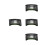 4Stk Schwarz Hard Hat Sonnenschutz Polyester Stahl Nackenabdeckung 2